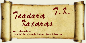 Teodora Kotaraš vizit kartica